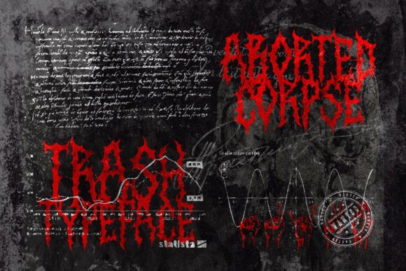 Aborted Corpse Metal: A Bold Blackletter Font for Editorial Design