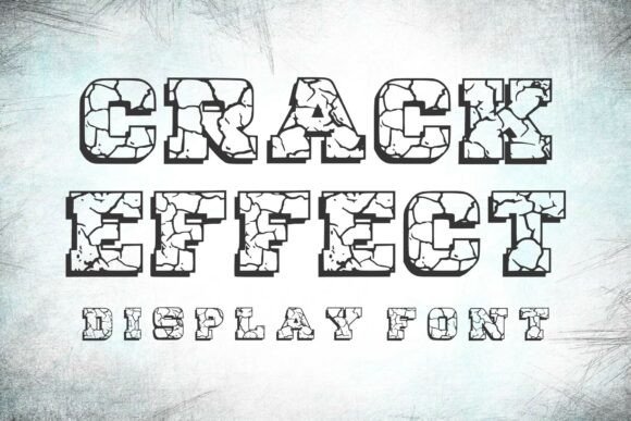 Crack Effect Font for Editorial Design