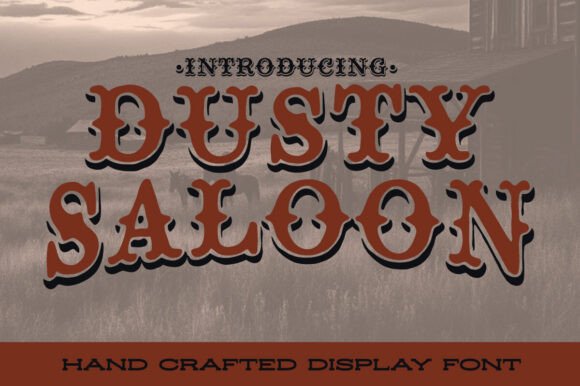 Dusty Saloon: A Bold Blackletter Font for Editorial Design