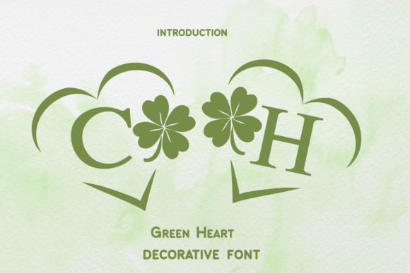Green Heart Font for Web Design and Branding
