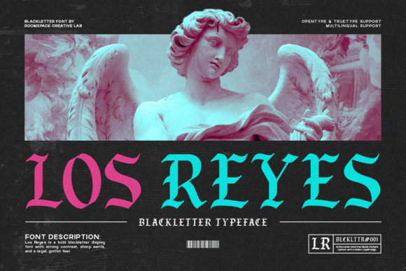 Los Reyes Font: A Gothic Boldness for Handmade Creations