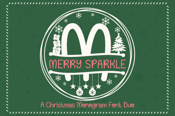 Merry Sparkle Monogram Font for Festive Web Design