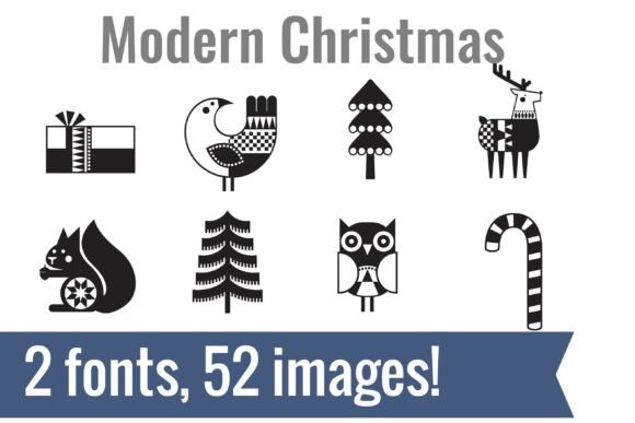 Modern Christmas Dingbats for Holiday Campaigns